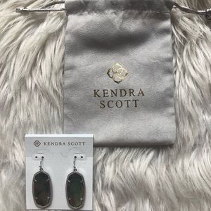 Kendra Scott Elle Earrings in Black MOP/Silver